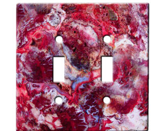 Agate Crazy Lace Red - Dual Gang Switch Plate