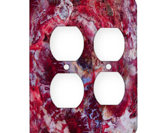Agate Crazy Lace Red - AC Outlet 2 Gang Wall Plate Cover