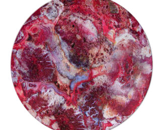 Agate Crazy Lace Red - Round Glass Cutting Board
