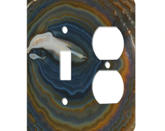 Agate Earthy Hues - AC Outlet Combo Switch Plate 2 Gang Cover