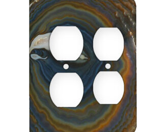 Agate Earthy Hues - AC Outlet 2 Gang Wall Plate Cover