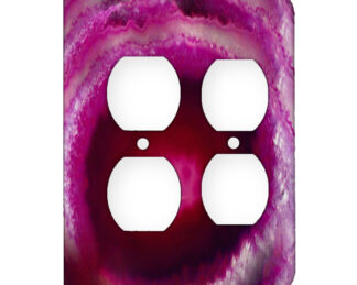 Agate Fuschia - AC Outlet 2 Gang Wall Plate Cover