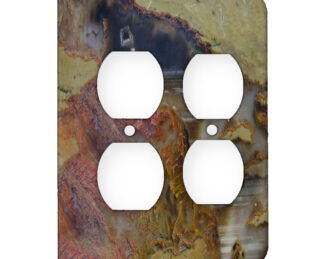 Agate Linear Landscape - AC Outlet 2 Gang Wall Plate Cover