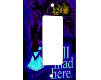 Alice in Wonderland Chesire Here - 1 Gang Decora Rocker Wall Plate Cover
