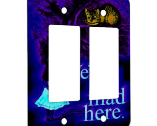 Alice in Wonderland Chesire Here - 2 Gang Decora Rocker Wall Plate Cover