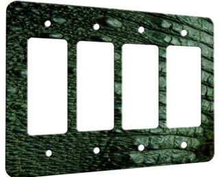 Alligator Tail  - 4 Gang Decora Rocker Wall Plate Cover