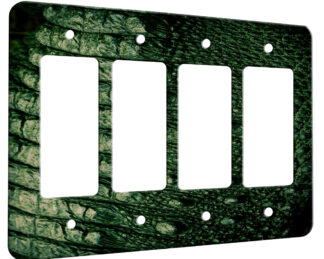 Alligator Texture - 4 Gang Decora Rocker Wall Plate Cover
