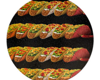 Tacos any Which Way - Round Glass Cutting Board