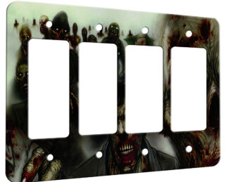 Zombies - 4 Gang Decora Rocker Wall Plate Cover