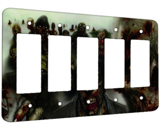 Zombies - 5 Gang Decora Rocker Wall Plate Cover