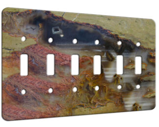 Agate Linear Landscape - 6 Gang Switch Plate