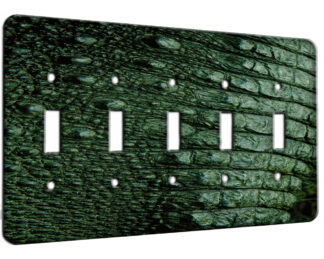 Alligator Tail  - 5 Gang Switch Plate