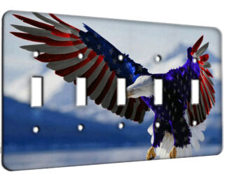 American Eagle Flag - 5 Gang Switch Plate