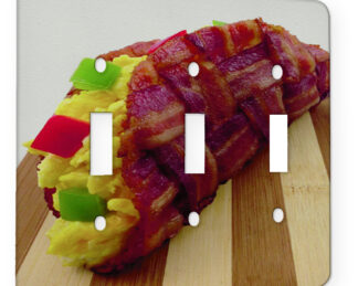 Bacon Breakfast Taco - 3 Gang Switch Plate