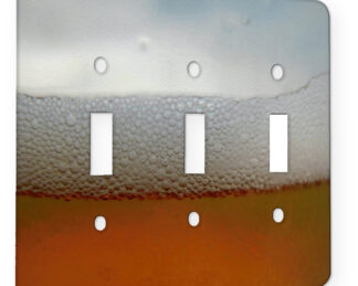 Beer in Glass - 3 Gang Switch Plate