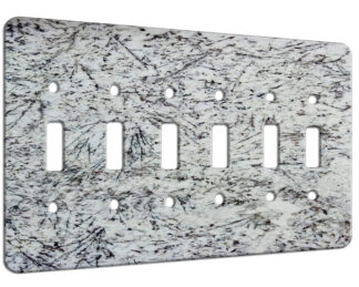 Granite Delicatus - 6 Gang Switch Plate