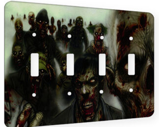Zombies - 4 Gang Switch Plate