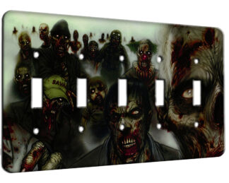 Zombies - 5 Gang Switch Plate