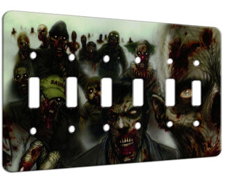 Zombies - 6 Gang Switch Plate