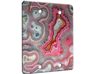 Agate Rose Quarts - 2 Gang Blank Wall Plate Cover