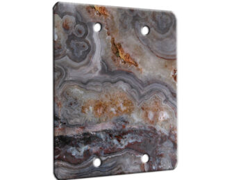 Agate Smokey Scape - 2 Gang Blank Wall Plate Cover