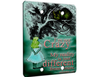 Alice in Wonderland Chesire Cat - 2 Gang Blank Wall Plate Cover