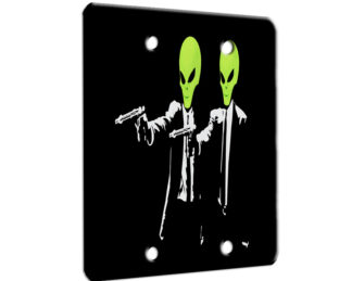 Alien Pulp Fiction - 2 Gang Blank Wall Plate Cover